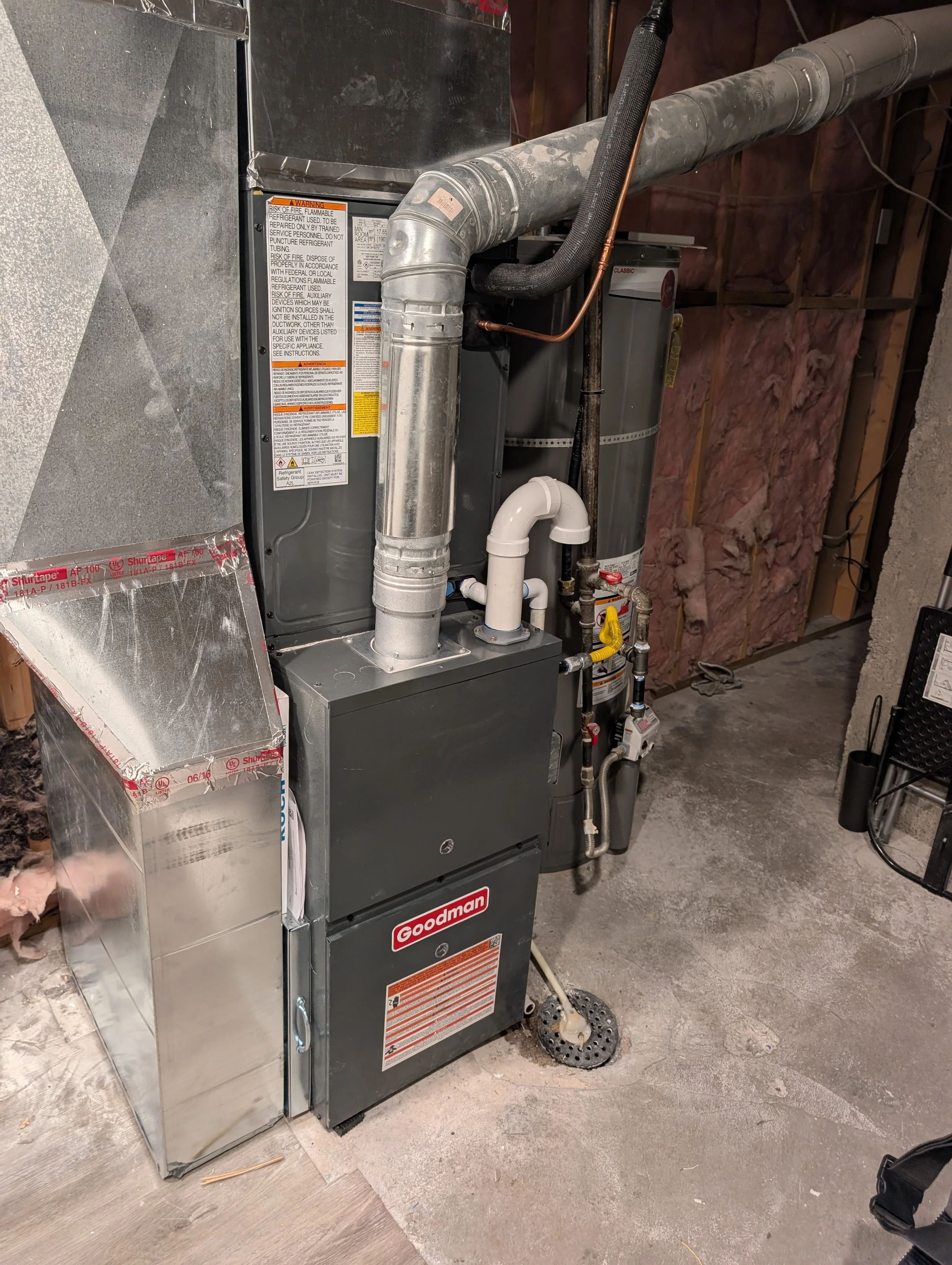 Furnace installation with ductwork integration by Sanctuary Indoor Air Quality